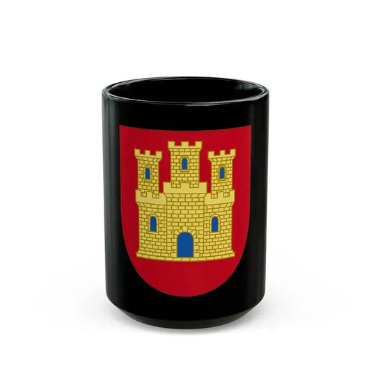 Arms of Castile - Black Coffee Mug 15oz - Go Mug Yourself