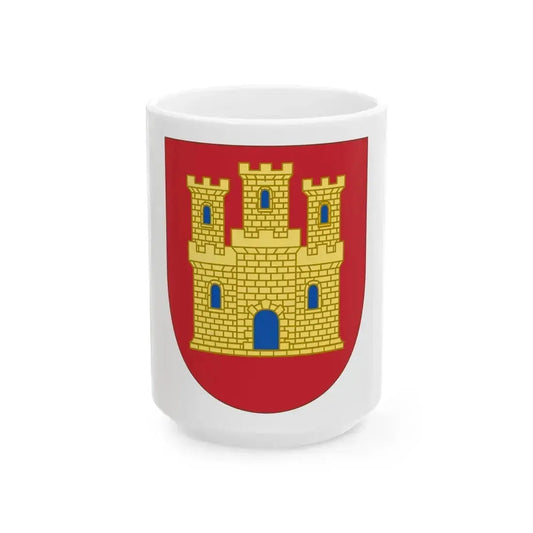 Arms of Castile - White Coffee Mug 15oz - Go Mug Yourself
