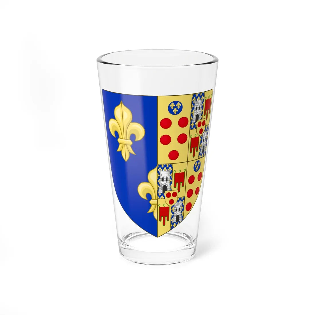 Arms of Catherina de Medici (Italy) (Coat of Arms) Pint Glass 16oz 16oz - Go Mug Yourself