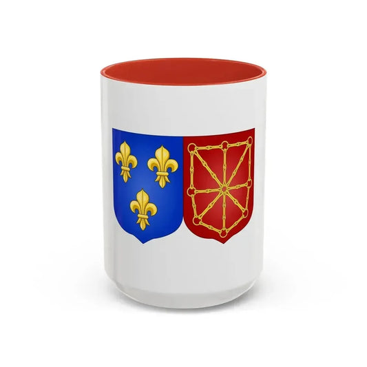 Arms of France and Navarre (1589-1790) - Accent Coffee Mug 15oz Red - Go Mug Yourself