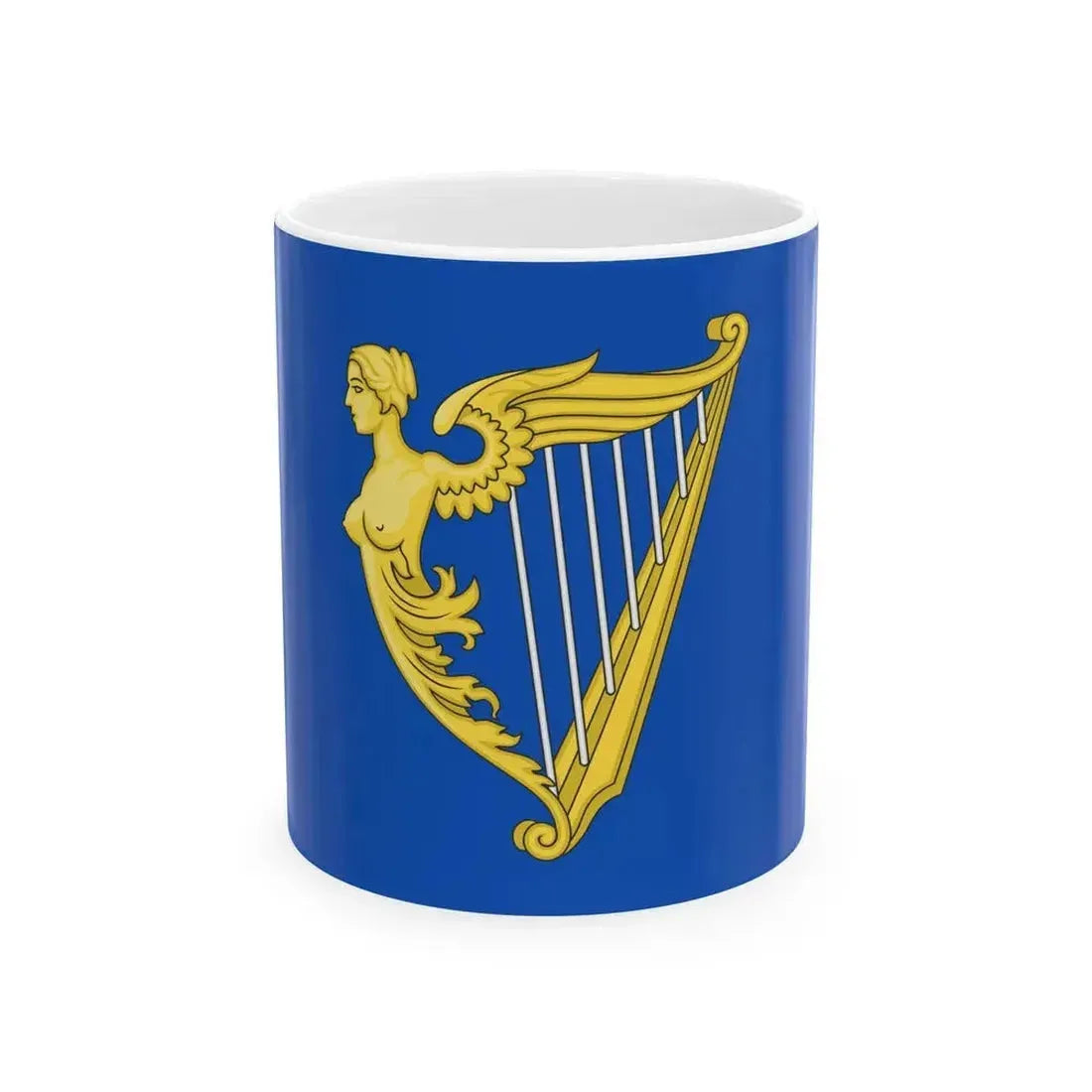 Arms of Ireland banner Historical (Ireland) White Coffee Mug - Go Mug Yourself