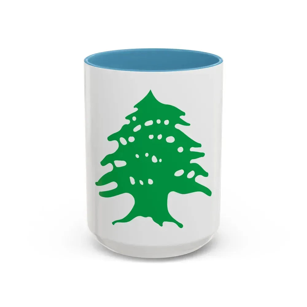 Arms of Lebanon - Accent Coffee Mug 15oz Light Blue - Go Mug Yourself