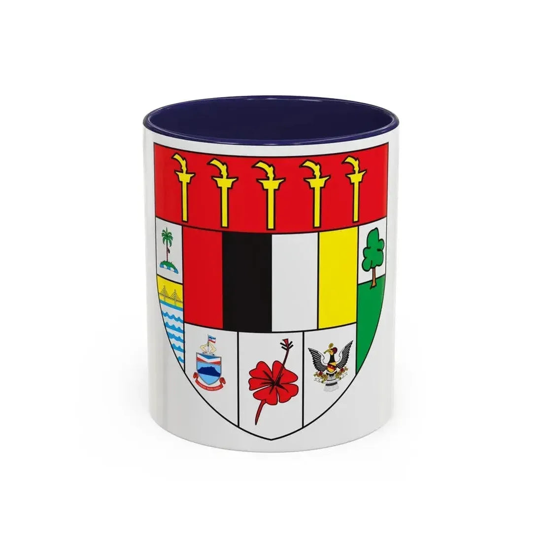Arms of Malaysia - Accent Coffee Mug 11oz Navy - Go Mug Yourself
