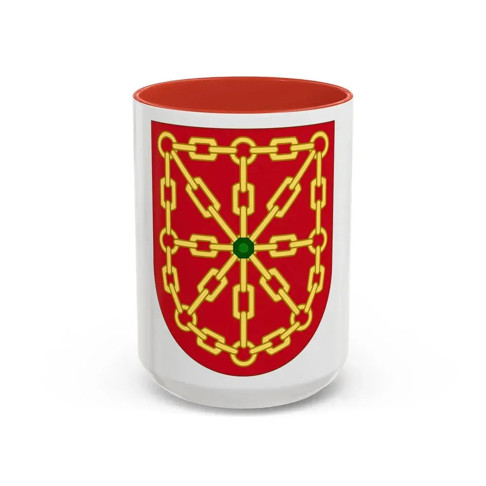 Arms of Navarre - Accent Coffee Mug 15oz Red - Go Mug Yourself