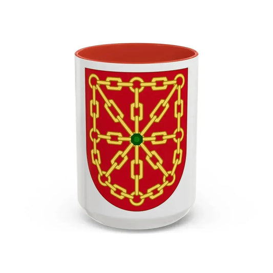 Arms of Navarre - Accent Coffee Mug 15oz Red - Go Mug Yourself