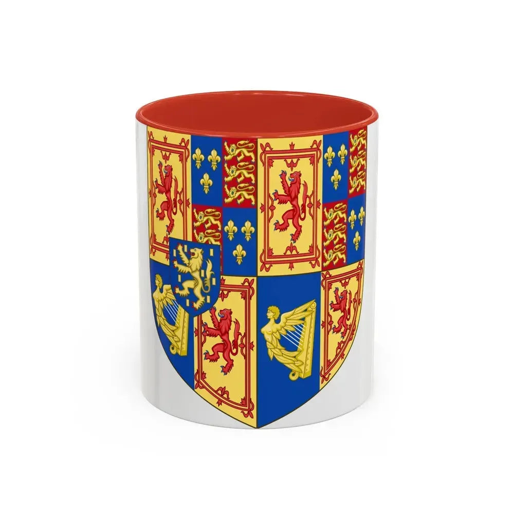 Arms of Scotland (1689-1694) - Accent Coffee Mug 11oz Red - Go Mug Yourself