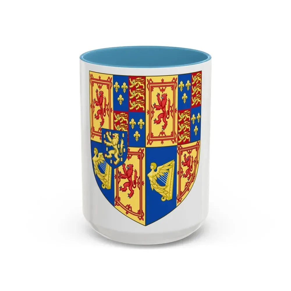 Arms of Scotland (1689-1694) - Accent Coffee Mug 15oz Light Blue - Go Mug Yourself