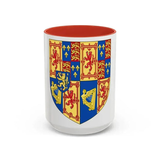 Arms of Scotland (1689-1694) - Accent Coffee Mug 15oz Red - Go Mug Yourself
