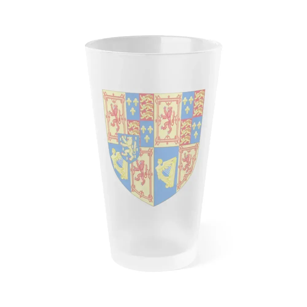 Arms of Scotland (1689-1694) - Frosted Pint Glass 16oz 16oz Frosted - Go Mug Yourself
