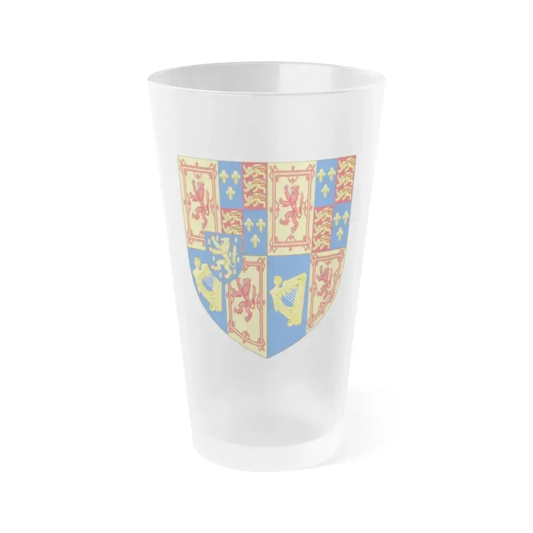 Arms of Scotland (1689-1694) - Frosted Pint Glass 16oz 16oz Frosted - Go Mug Yourself