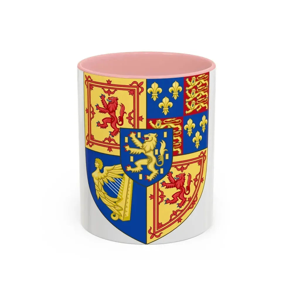 Arms of Scotland (1694-1702) - Accent Coffee Mug 11oz Pink - Go Mug Yourself