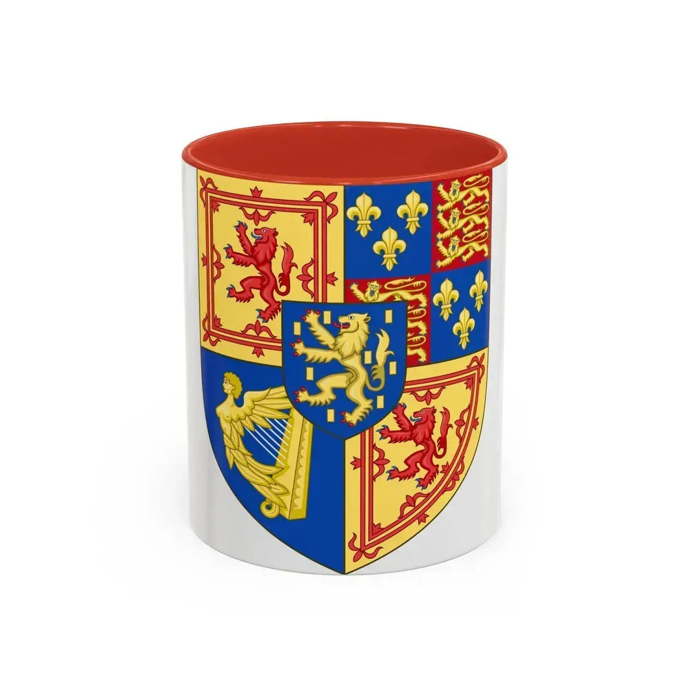 Arms of Scotland (1694-1702) - Accent Coffee Mug 11oz Red - Go Mug Yourself