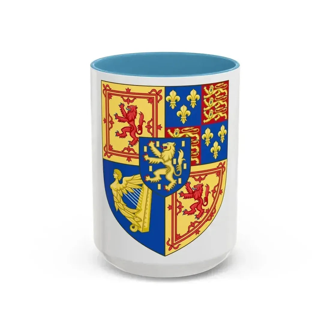 Arms of Scotland (1694-1702) - Accent Coffee Mug 15oz Light Blue - Go Mug Yourself