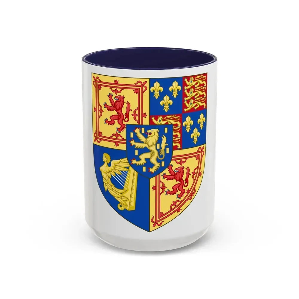 Arms of Scotland (1694-1702) - Accent Coffee Mug 15oz Navy - Go Mug Yourself