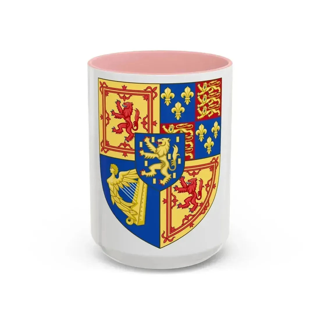 Arms of Scotland (1694-1702) - Accent Coffee Mug 15oz Pink - Go Mug Yourself