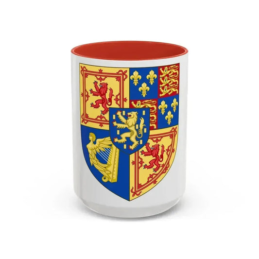 Arms of Scotland (1694-1702) - Accent Coffee Mug 15oz Red - Go Mug Yourself