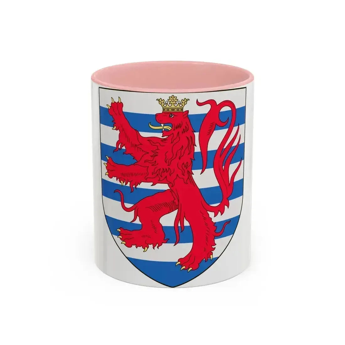 Arms of the Count of Luxembourg - Accent Coffee Mug 11oz Pink - Go Mug Yourself