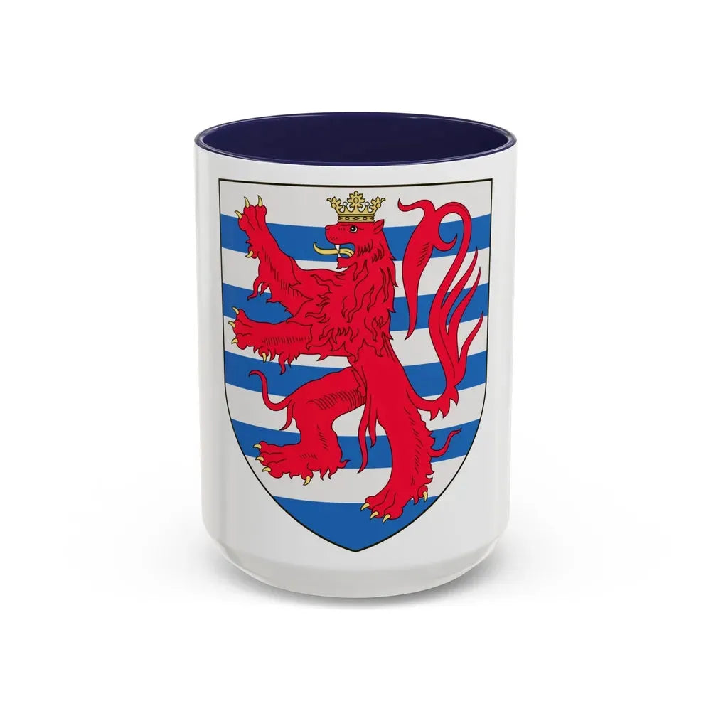 Arms of the Count of Luxembourg - Accent Coffee Mug 15oz Navy - Go Mug Yourself