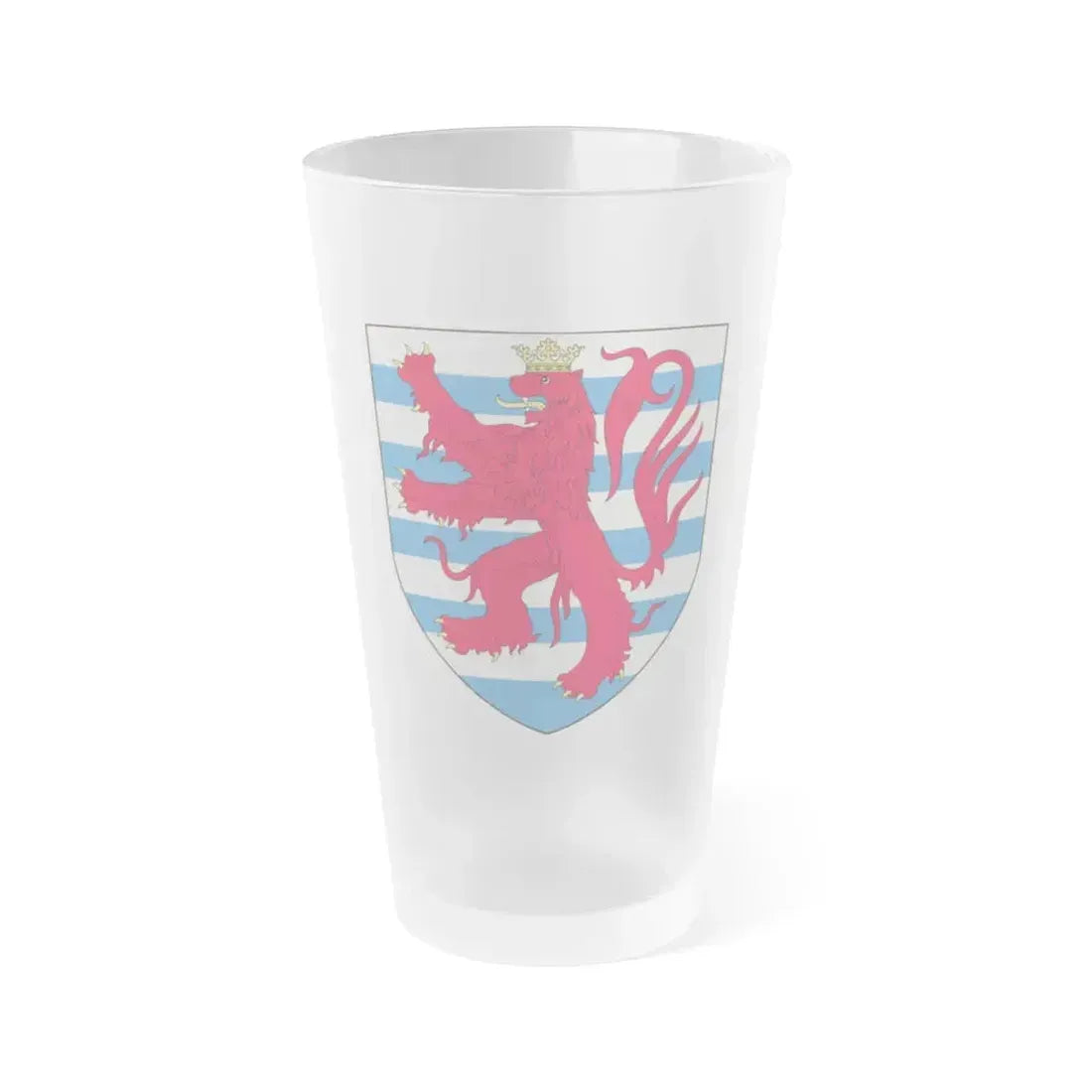 Arms of the Count of Luxembourg - Frosted Pint Glass 16oz 16oz Frosted - Go Mug Yourself