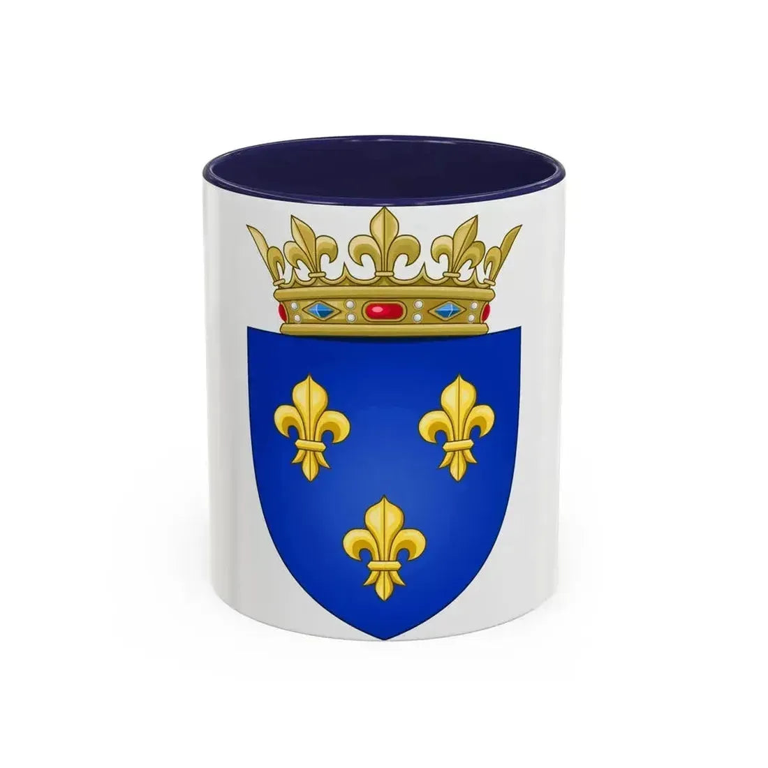 Arms of the Kingdom of France (Moderne) - Accent Coffee Mug 11oz Navy - Go Mug Yourself