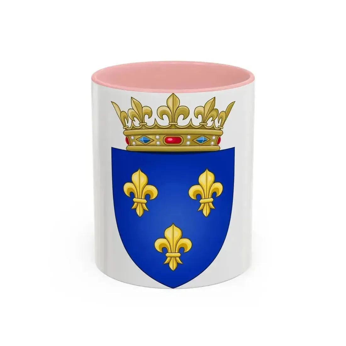 Arms of the Kingdom of France (Moderne) - Accent Coffee Mug 11oz Pink - Go Mug Yourself