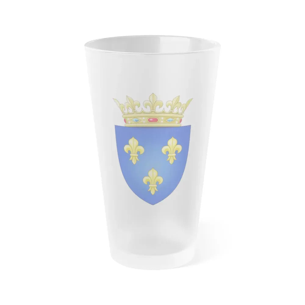 Arms of the Kingdom of France (Moderne) - Frosted Pint Glass 16oz Default Title - Go Mug Yourself