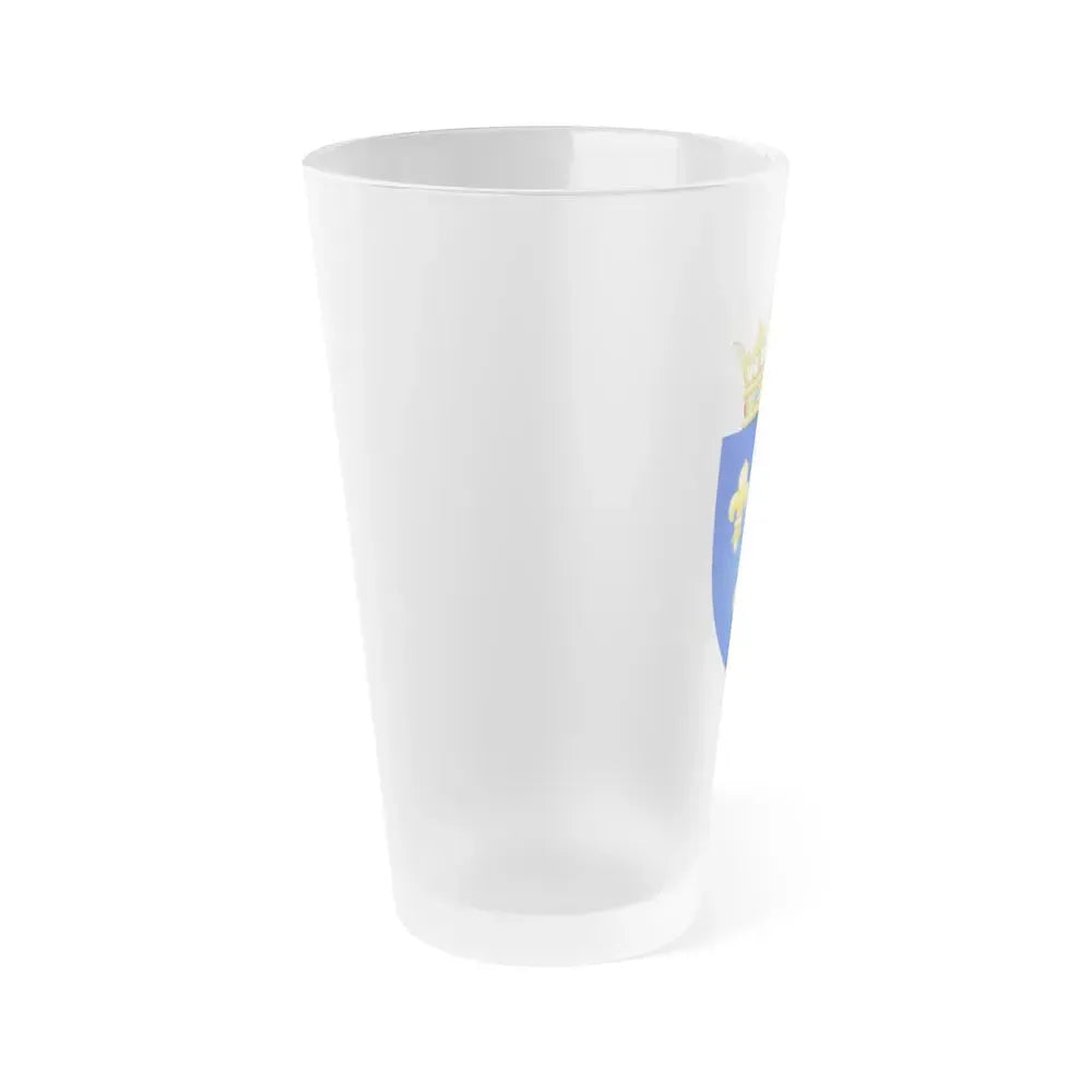 Arms of the Kingdom of France (Moderne) - Frosted Pint Glass 16oz - Go Mug Yourself