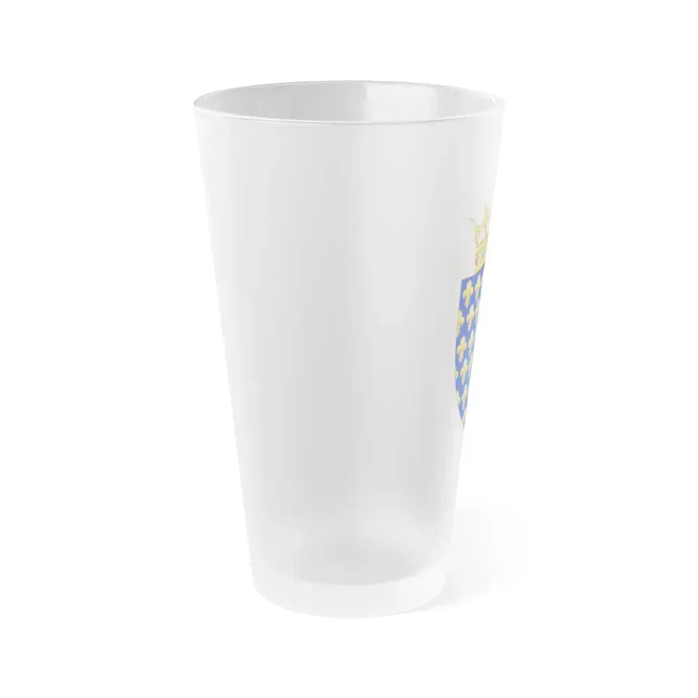 Arms of the Kingdom of France & Navarre - Frosted Pint Glass 16oz - Go Mug Yourself