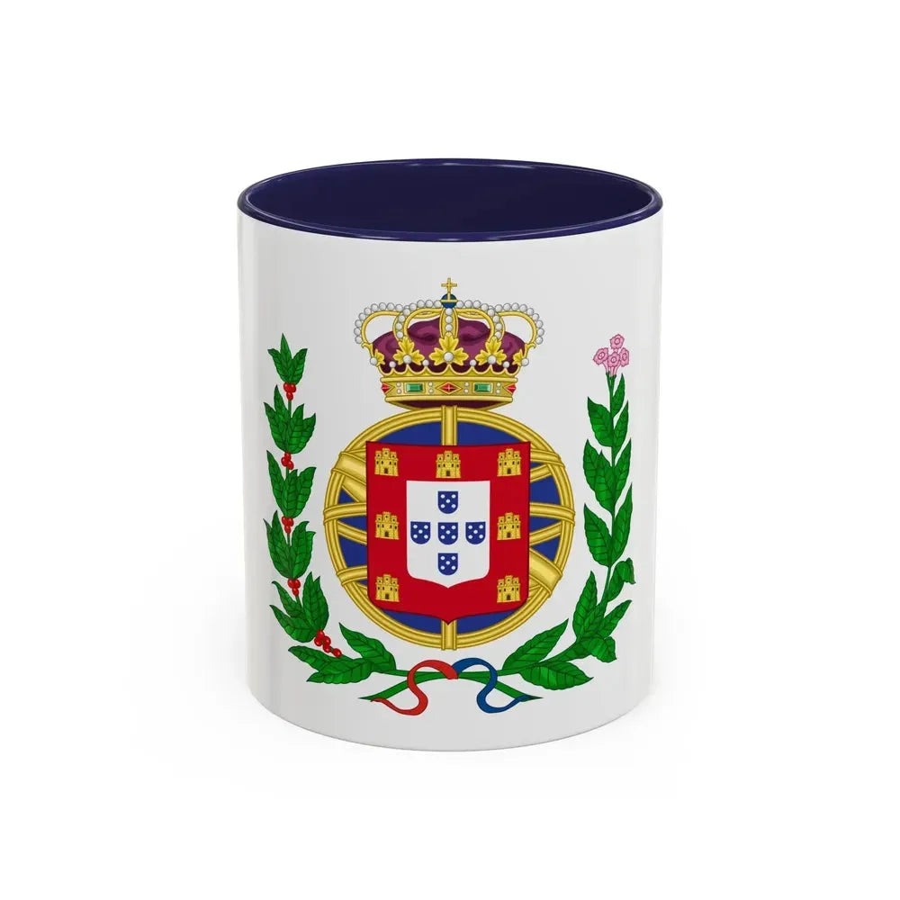 Arms of the United Kingdom of Portugal, Brazil and the Algarves (1815-1825) - Accent Coffee Mug 11oz Navy - Go Mug Yourself