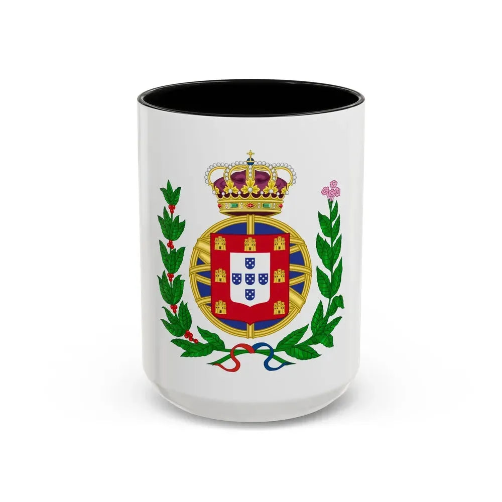Arms of the United Kingdom of Portugal, Brazil and the Algarves (1815-1825) - Accent Coffee Mug 15oz Black - Go Mug Yourself