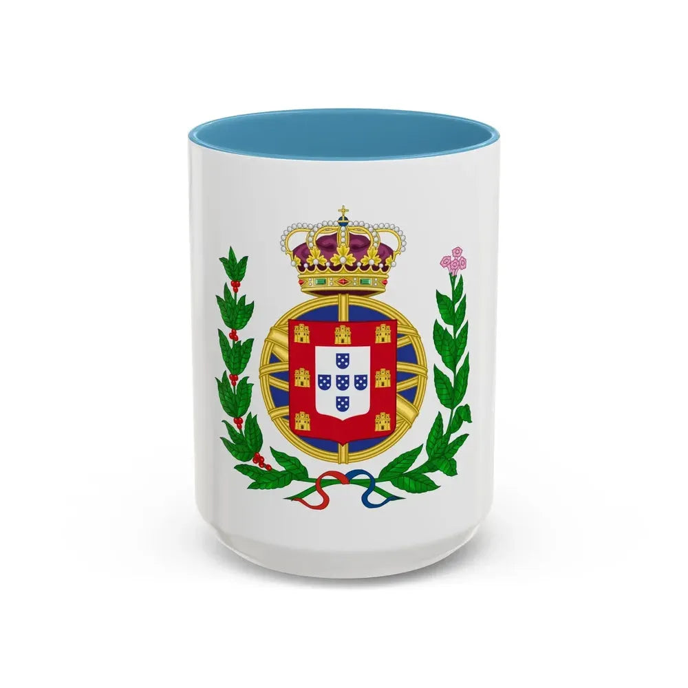 Arms of the United Kingdom of Portugal, Brazil and the Algarves (1815-1825) - Accent Coffee Mug 15oz Light Blue - Go Mug Yourself