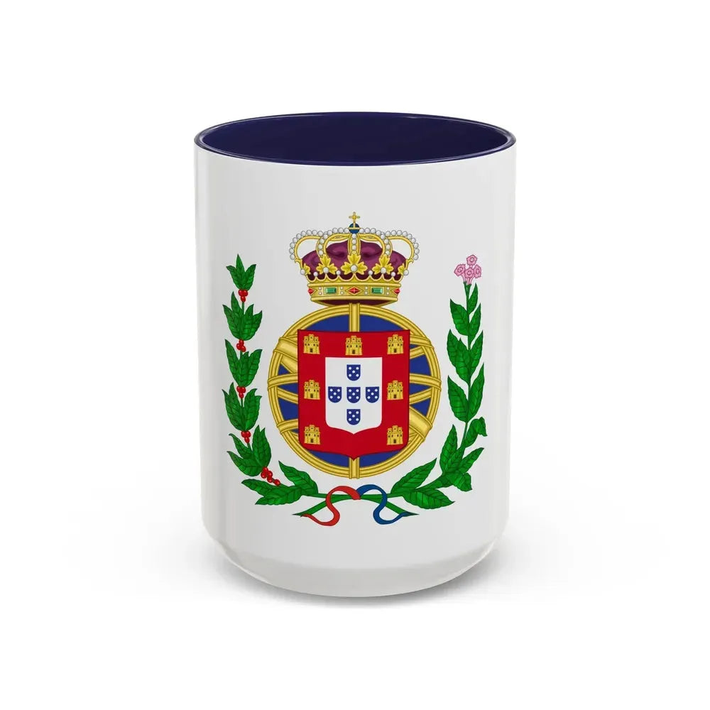 Arms of the United Kingdom of Portugal, Brazil and the Algarves (1815-1825) - Accent Coffee Mug 15oz Navy - Go Mug Yourself