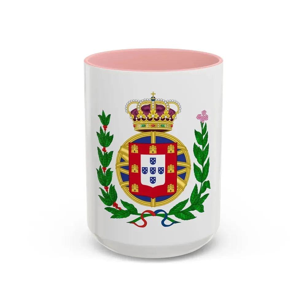 Arms of the United Kingdom of Portugal, Brazil and the Algarves (1815-1825) - Accent Coffee Mug 15oz Pink - Go Mug Yourself
