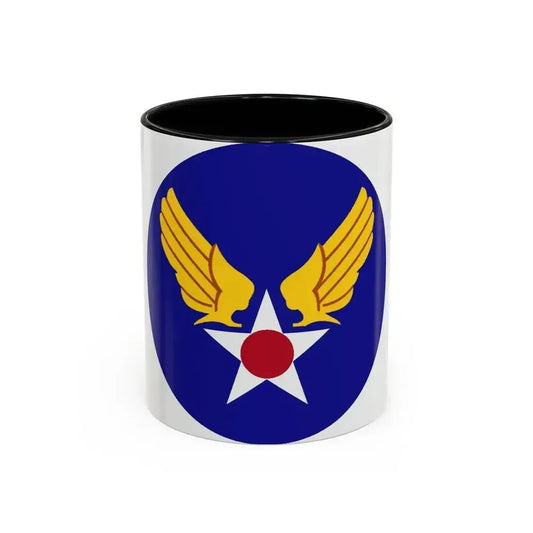 Army Air Forces Historical Insignia (U.S. Air Force) Accent Coffee Mug 11oz Black - Go Mug Yourself
