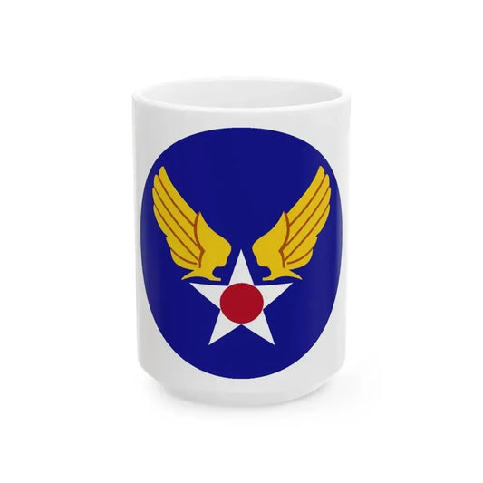 Army Air Forces Historical Insignia (U.S. Air Force) White Coffee Mug 15oz - Go Mug Yourself