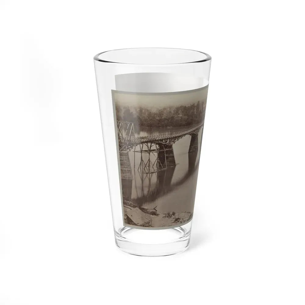 Army Bridge Across The Tennessee River At Chattanooga, L8121 (U.S. Civil War) Pint Glass 16oz - Go Mug Yourself