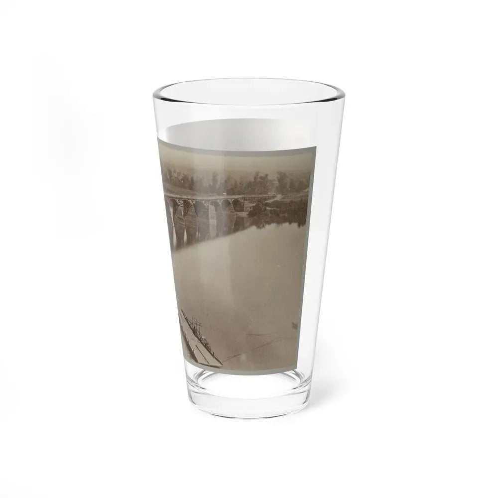 Army Bridge Across The Tennessee River At Chattanooga, L8121 (U.S. Civil War) Pint Glass 16oz - Go Mug Yourself