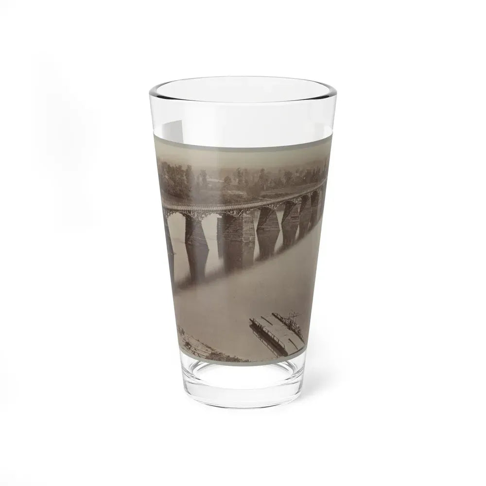 Army Bridge Across The Tennessee River At Chattanooga, L8121 (U.S. Civil War) Pint Glass 16oz - Go Mug Yourself