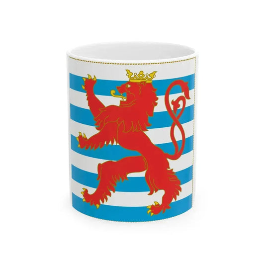 Army Colours of Luxembourg Obverse (Luxembourg) White Coffee Mug 11oz - Go Mug Yourself