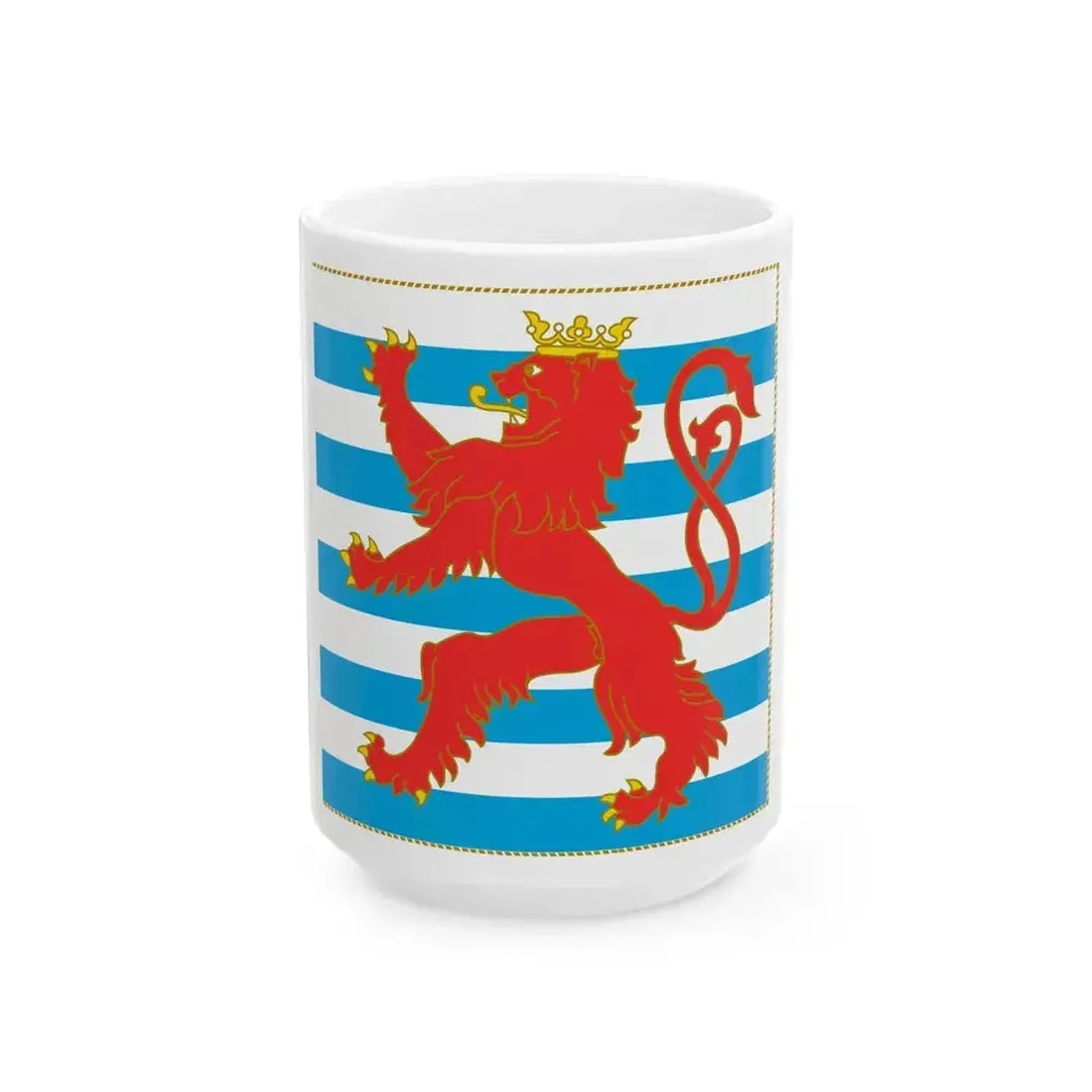 Army Colours of Luxembourg Obverse (Luxembourg) White Coffee Mug 15oz - Go Mug Yourself