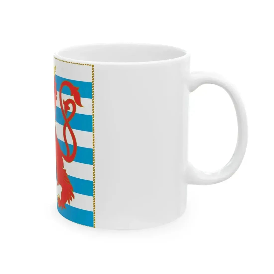 Army Colours of Luxembourg Obverse (Luxembourg) White Coffee Mug - Go Mug Yourself