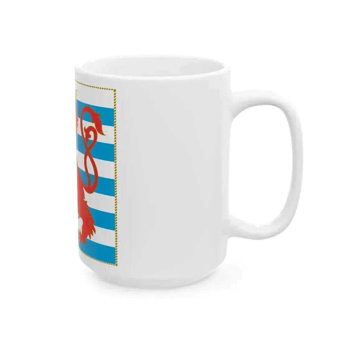 Army Colours of Luxembourg Obverse (Luxembourg) White Coffee Mug - Go Mug Yourself