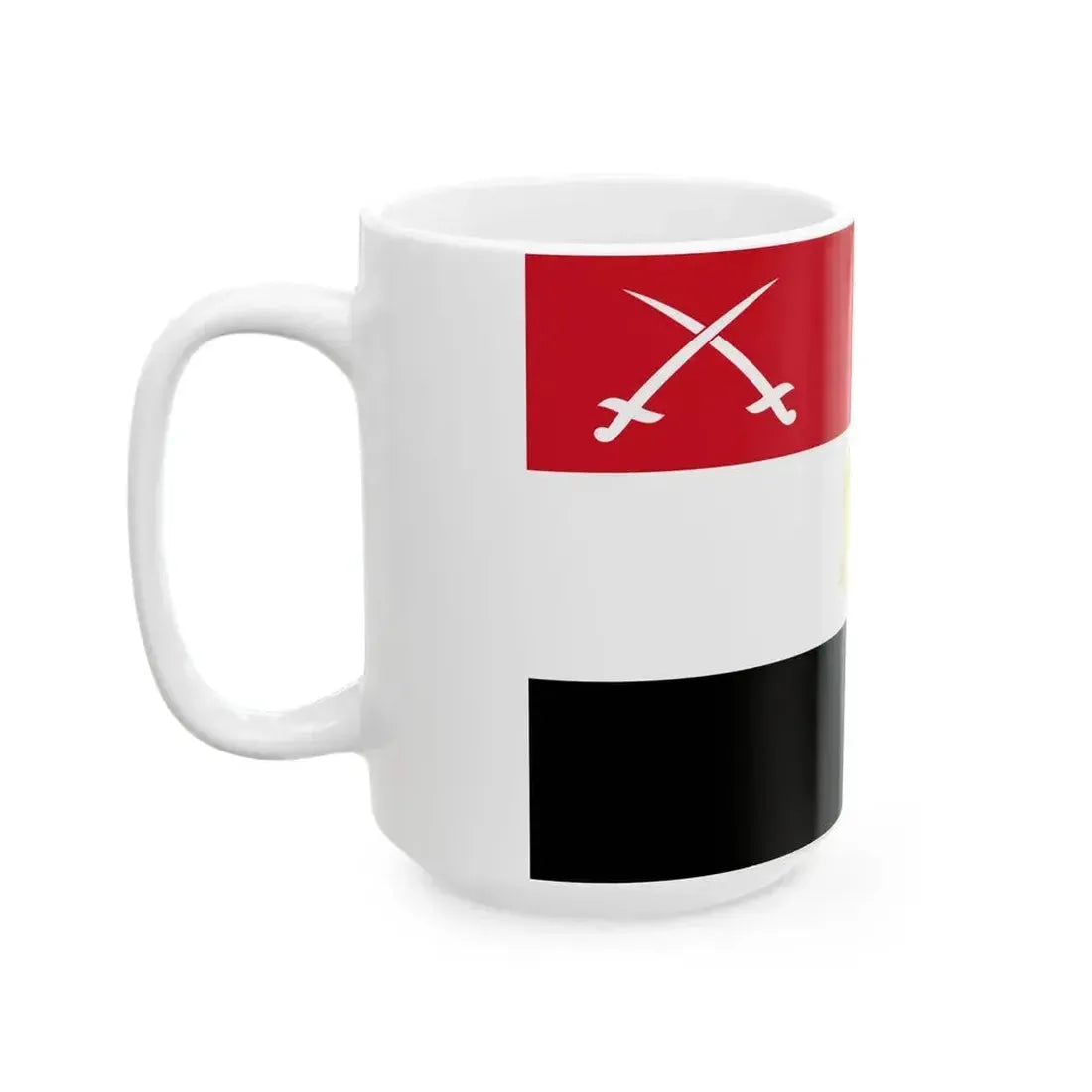 Army Flag of Egypt 1972-1984 (Egypt) White Coffee Mug - Go Mug Yourself