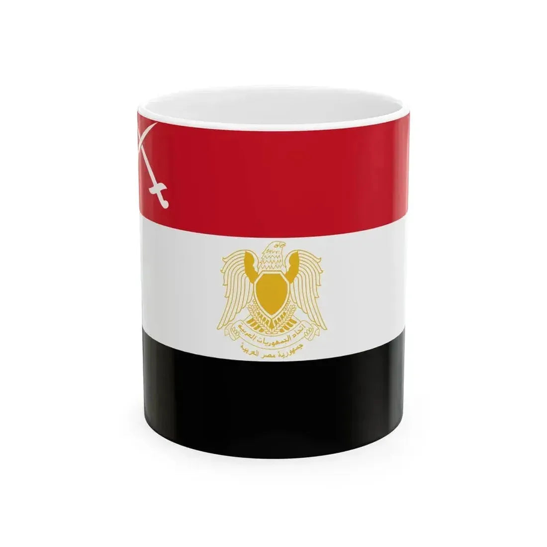 Army Flag of Egypt 1972-1984 (Egypt) White Coffee Mug - Go Mug Yourself