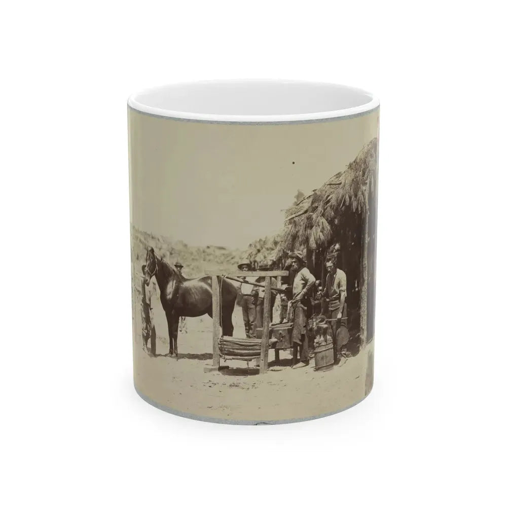 Army Forge In Front Of Petersburg, Va. (U.S. Civil War) White Coffee Mug 11oz - Go Mug Yourself