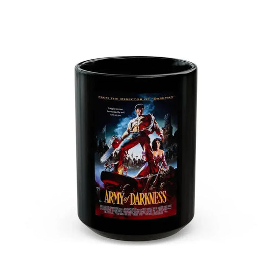 ARMY OF DARKNESS 1992 Movie Poster - Black Coffee Mug 15oz - Go Mug Yourself