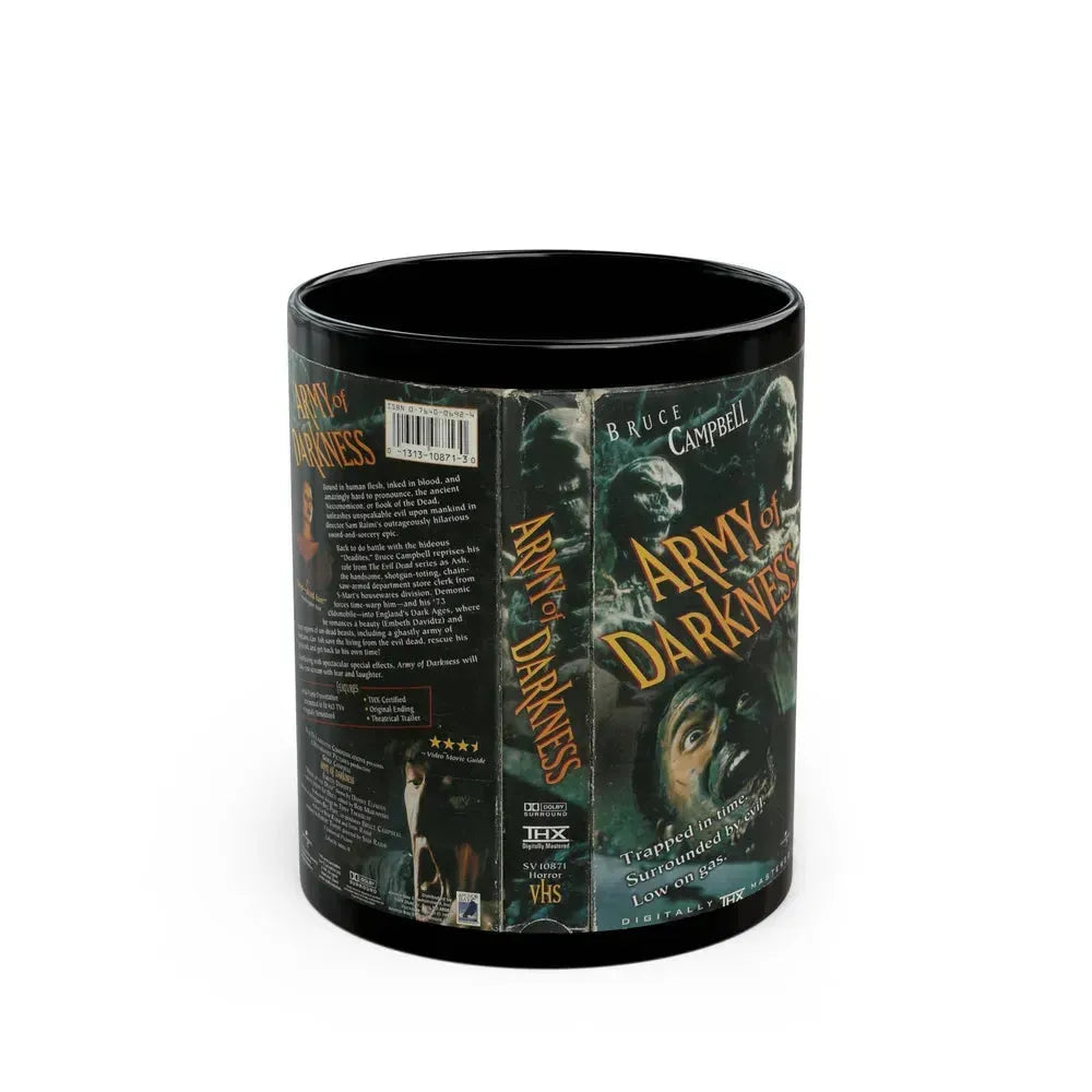 ARMY OF DARKNESS (VHS COVER) - Black Coffee Mug 11oz - Go Mug Yourself