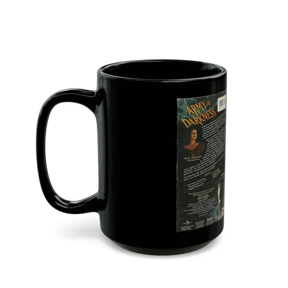 ARMY OF DARKNESS (VHS COVER) - Black Coffee Mug - Go Mug Yourself
