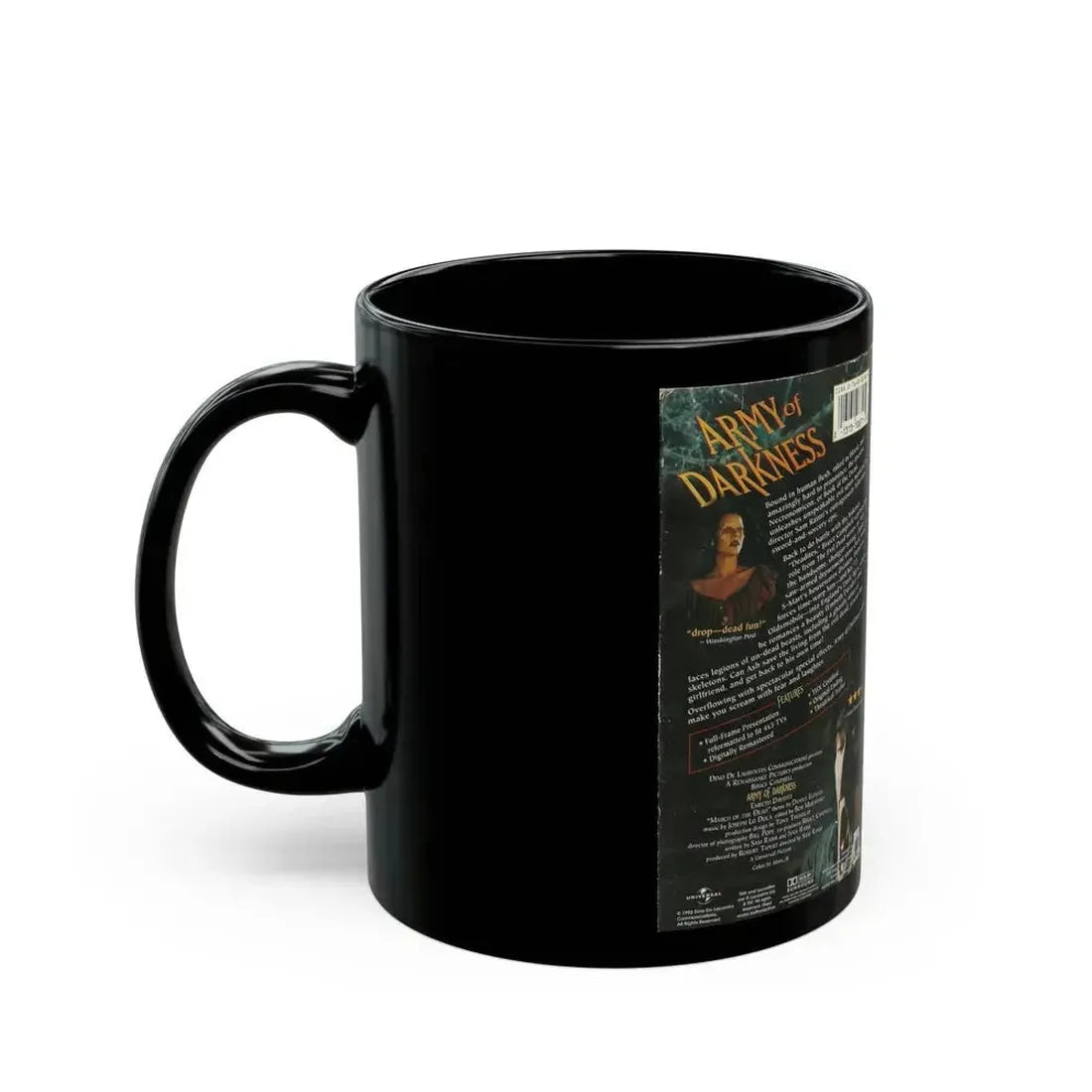 ARMY OF DARKNESS (VHS COVER) - Black Coffee Mug - Go Mug Yourself