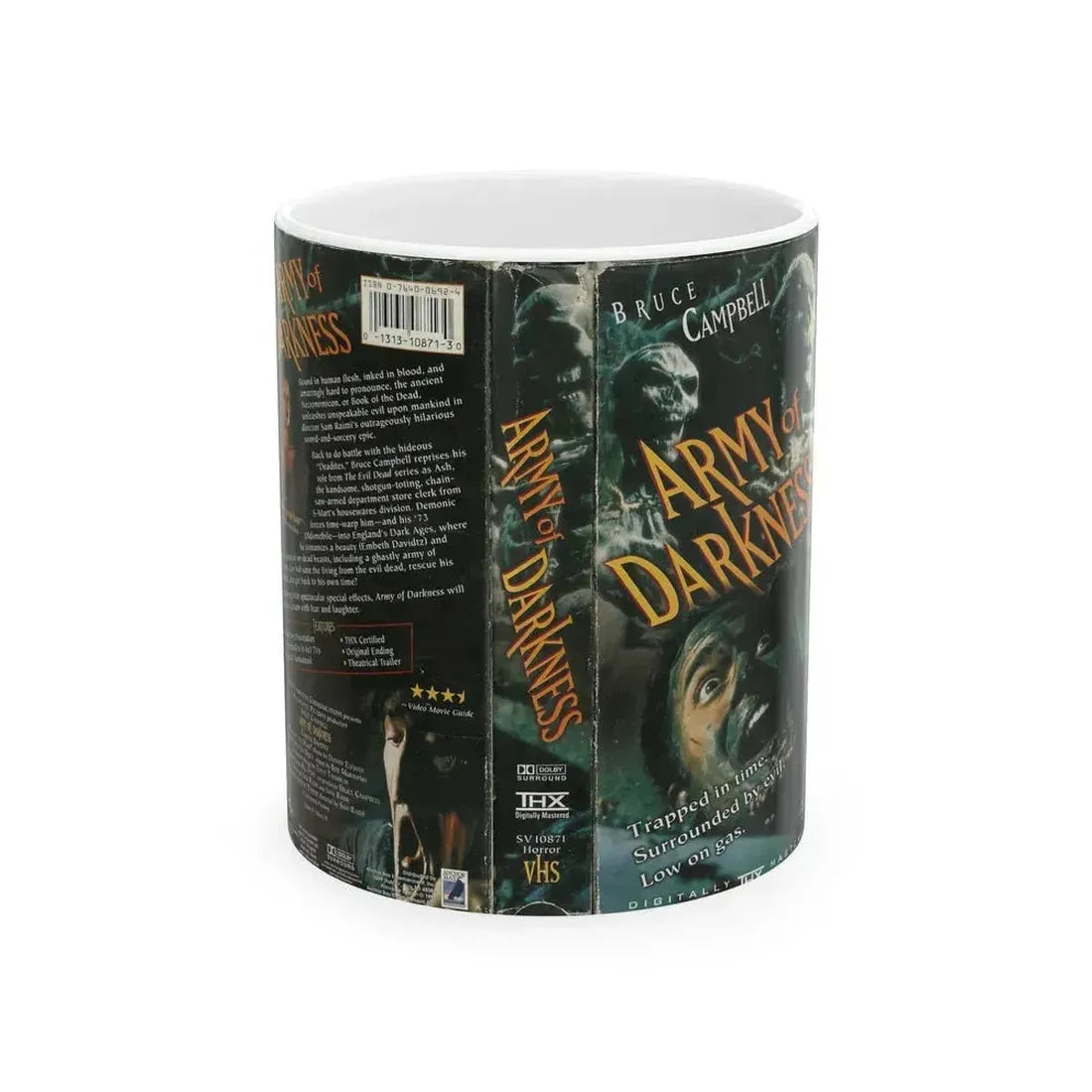 ARMY OF DARKNESS (VHS COVER) - White Coffee Mug 11oz - Go Mug Yourself